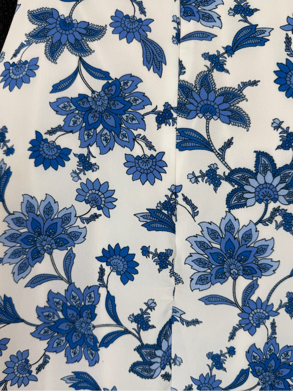 Lulus Arise Blue White Floral Cold Shoulder Midi Dress Wedding Guest M - Picture 11 of 17